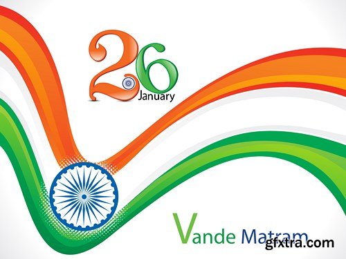 Republic Day of India - 26th of January, 25xEPS