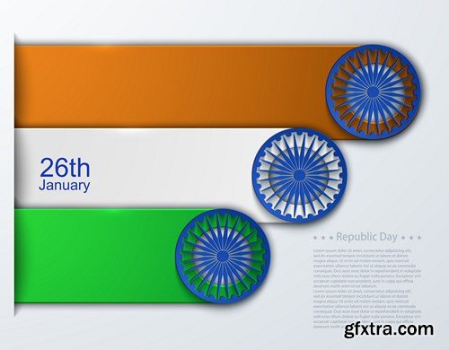 Republic Day of India - 26th of January, 25xEPS