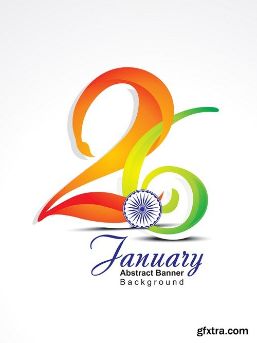 Republic Day of India - 26th of January, 25xEPS