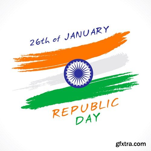 Republic Day of India - 26th of January, 25xEPS