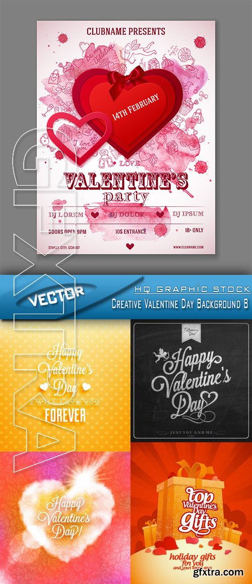 Stock Vector - Creative Valentine Day Background 8