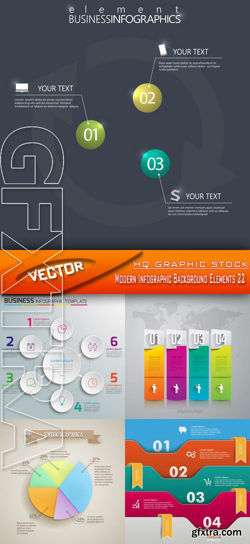 Stock Vector - Modern Infographic Background Elements 22