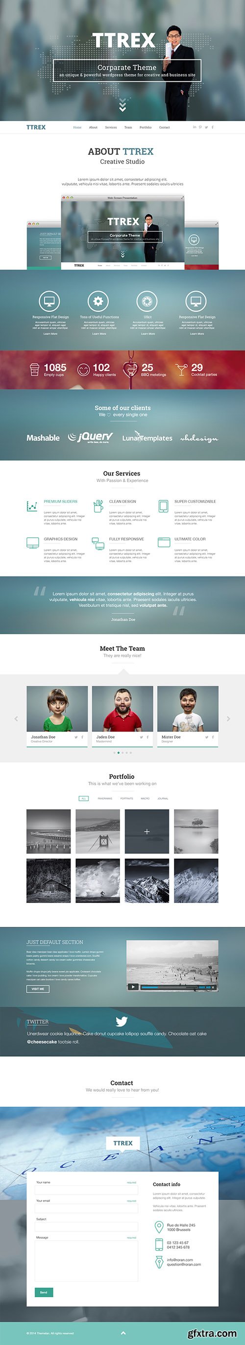 PSD Web Template - TTRES - One Page Theme