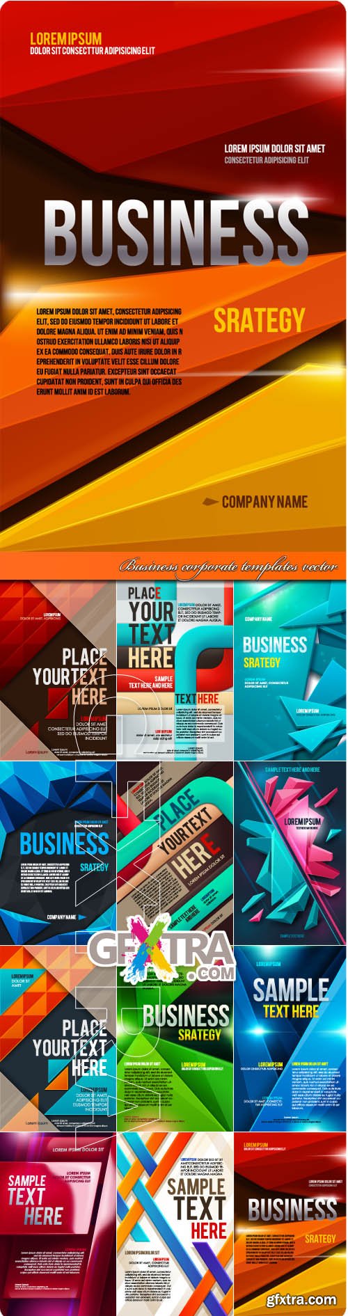 Business corporate templates vector