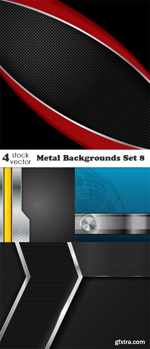 Vectors - Metal Backgrounds Set 8