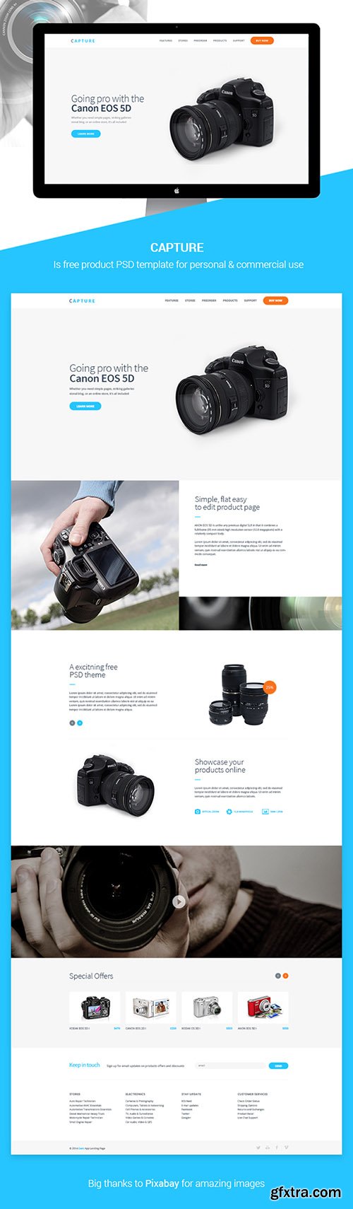 PSD Web Template - Capture