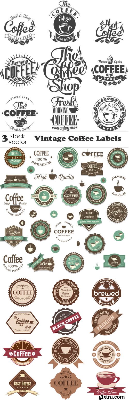 Vectors - Vintage Coffee Labels