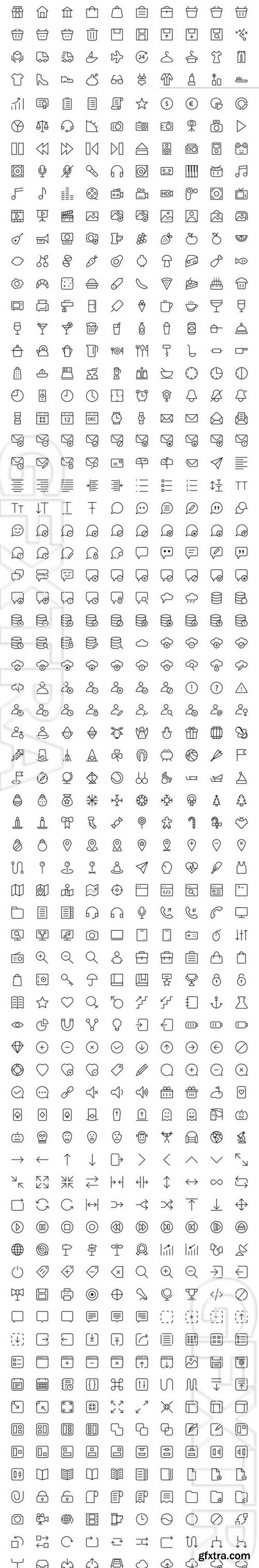 1430 Line Icons Bundle - CM 114566