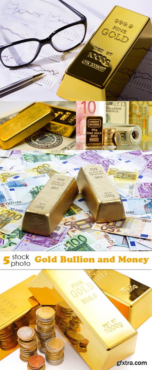 Photos - Gold Bullion and Money