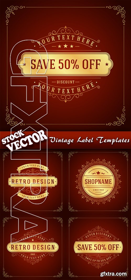 Stock Vector - Vintage Label Templates