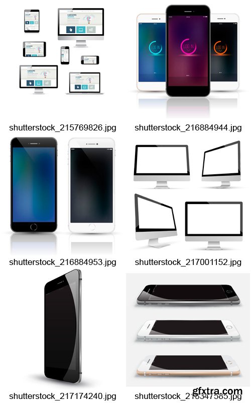 Amazing SS - Modern Devices with Blank Screen, 25xEPS