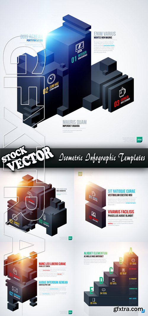 Stock Vector - Isometric Infographic Templates