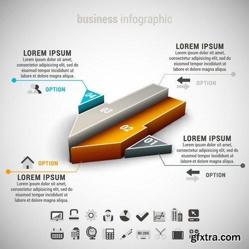 Stock Vectors - Business Infographic 7, 25xEPS