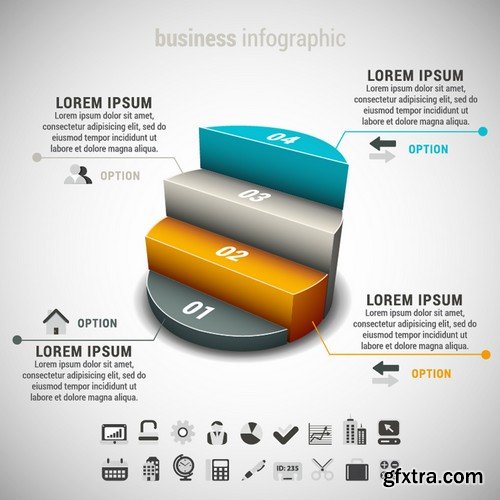 Stock Vectors - Business Infographic 7, 25xEPS