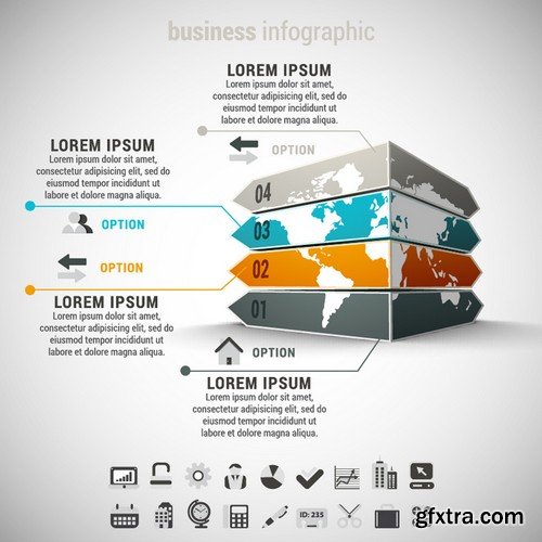 Stock Vectors - Business Infographic 7, 25xEPS