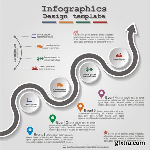 Stock Vectors - Business Infographic 7, 25xEPS