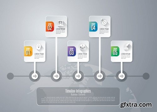 Stock Vectors - Business Infographic 7, 25xEPS