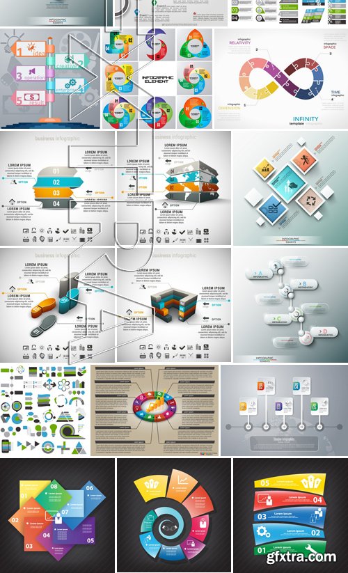 Stock Vectors - Business Infographic 7, 25xEPS