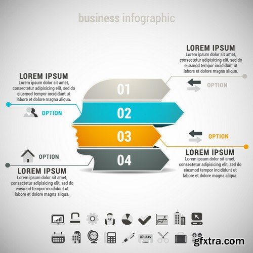 Stock Vectors - Business Infographic 7, 25xEPS