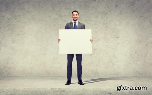 Stock Photos - People Holding Board