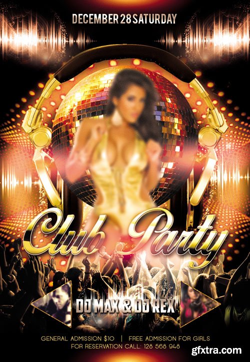 Club Party Flyer PSD Template