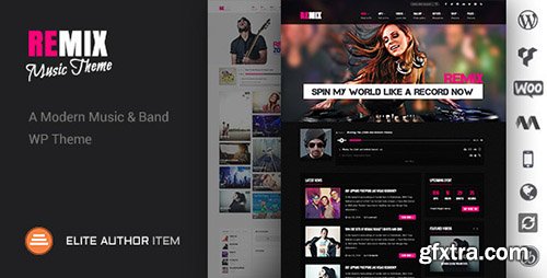 ThemeForest - Remix v1.5 - Music-Band-Club-Party-Event WP Theme