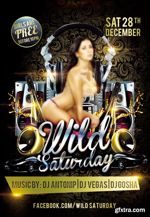 Wild Saturday Flyer PSD Template