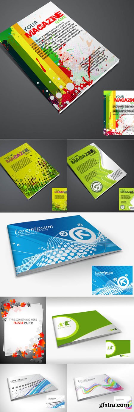 Magazine and Brochure Cover Templates Vector