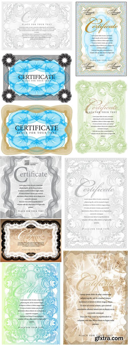 Certificate and Diplomas Designs Vector