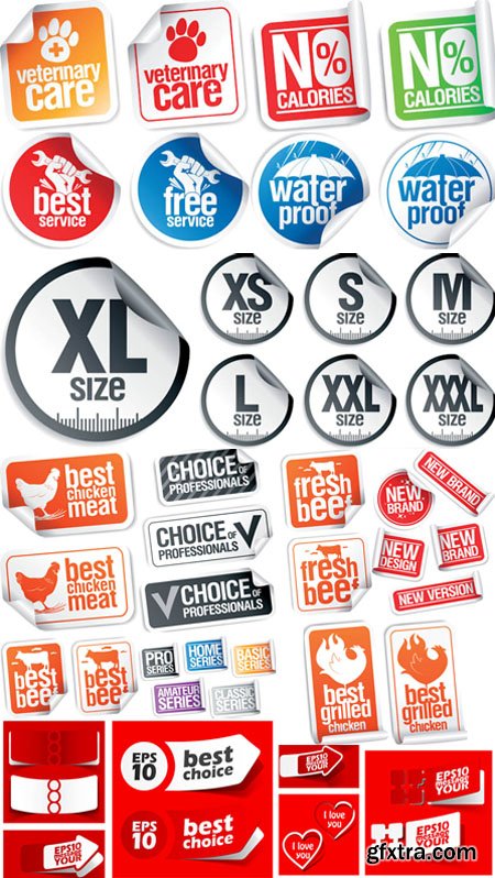 Sticker and Labels Templates Vector