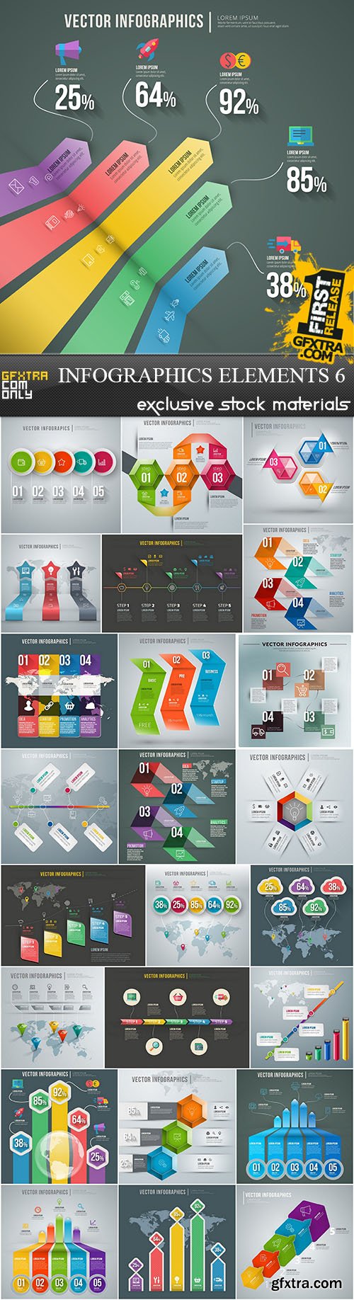 Infographics Elements 6, 25xEPS