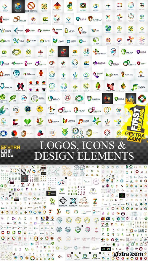 Logos, Icons & Design Elements - MEGA Vector Collection, 25xEPS