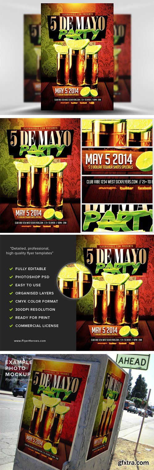 Cinco De Mayo Party Flyer Template