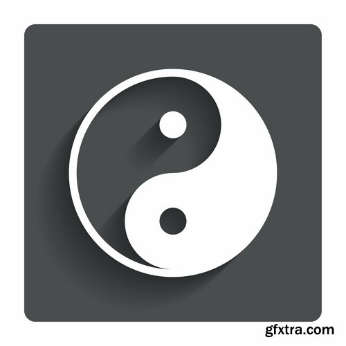 Collection vector images Yin Yang 25 Eps