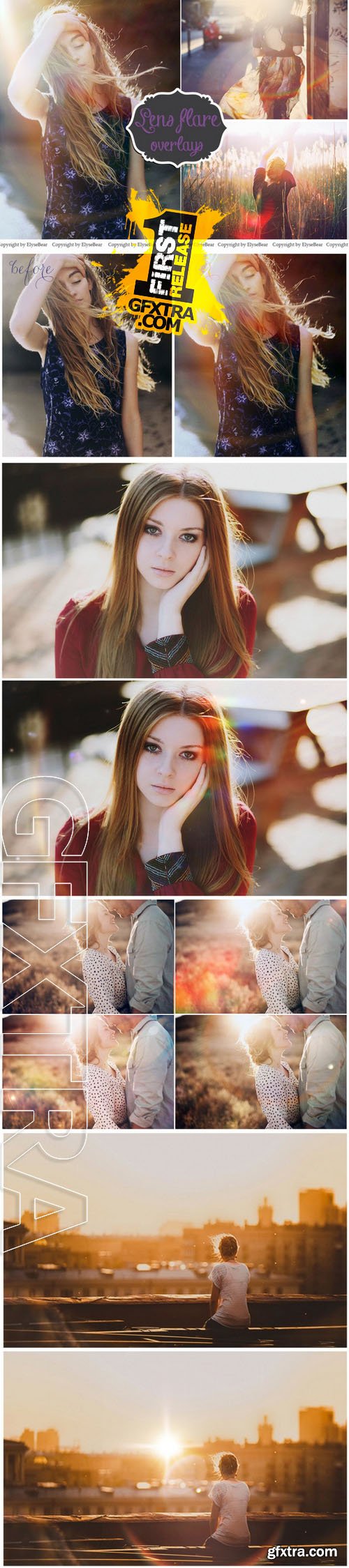 30 Lens Flare Overlays JPEG and PNG - CM 153609