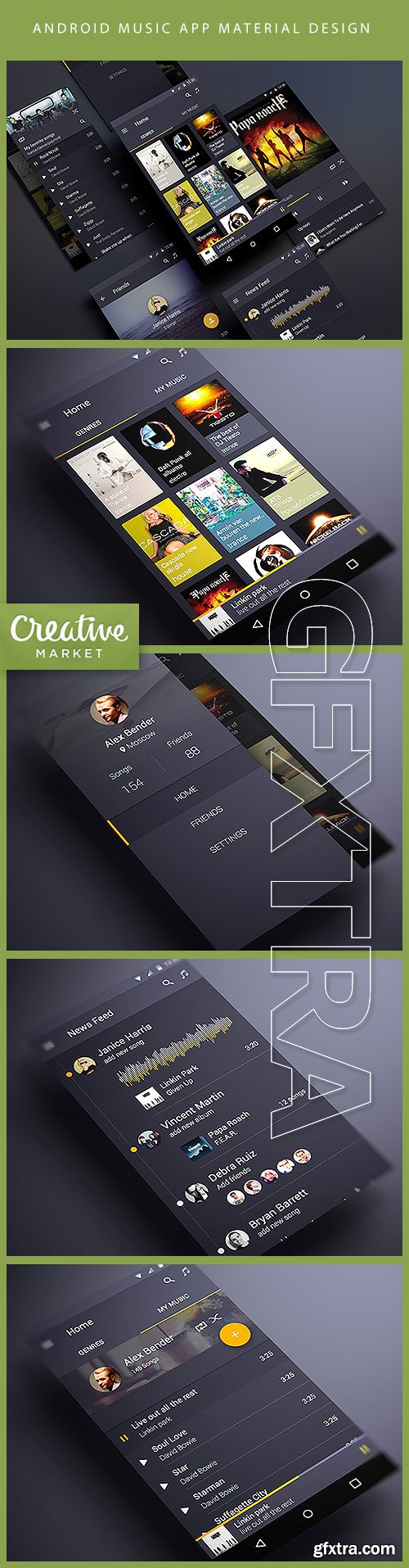 Android music App Material design CM 139303