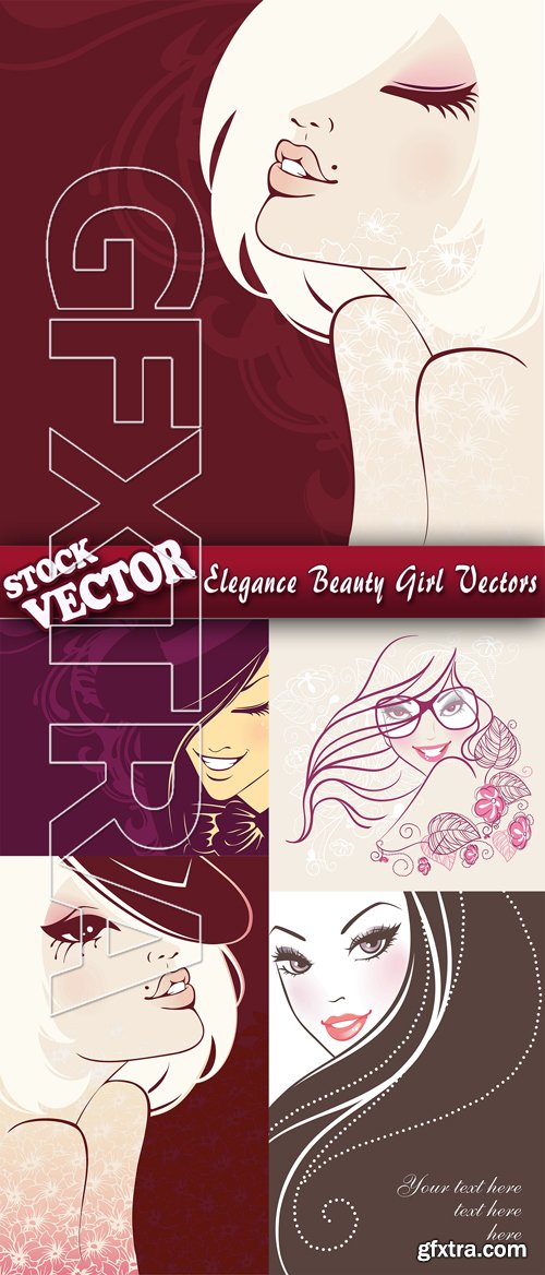 Stock Vector - Elegance Beauty Girl Vectors