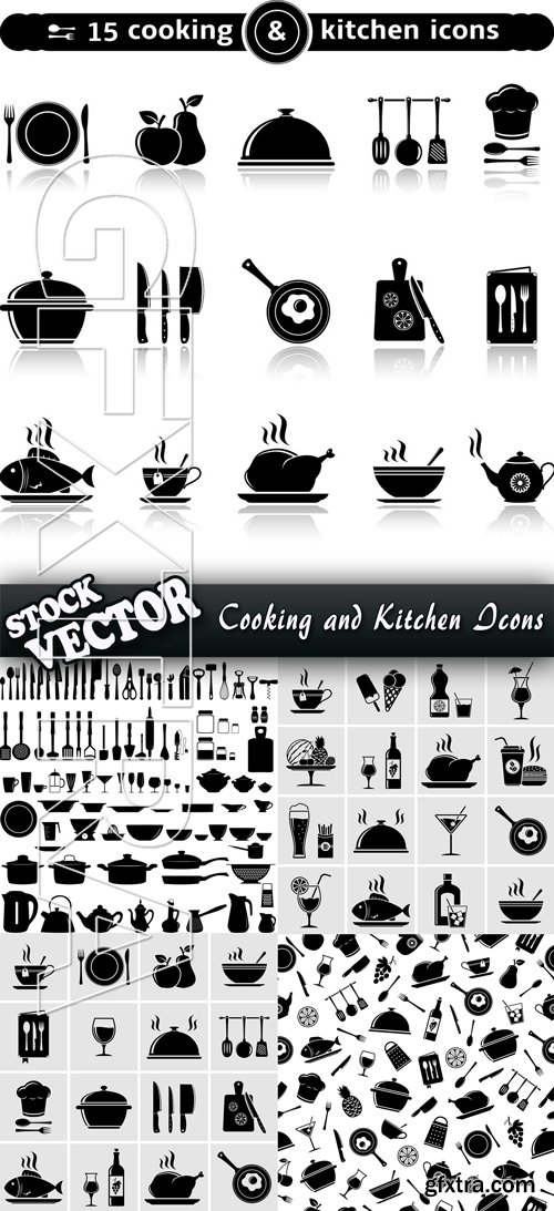 Stock Vector - Cooking and Kitchen Icons