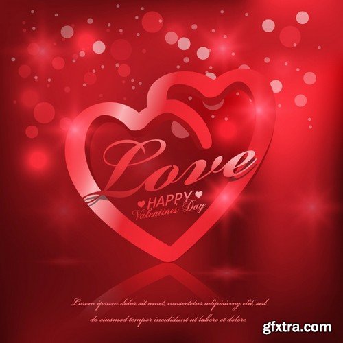 Stock Vectors - Happy Valentine's Day, 25xEPS