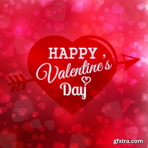 Stock Vectors - Happy Valentine's Day, 25xEPS