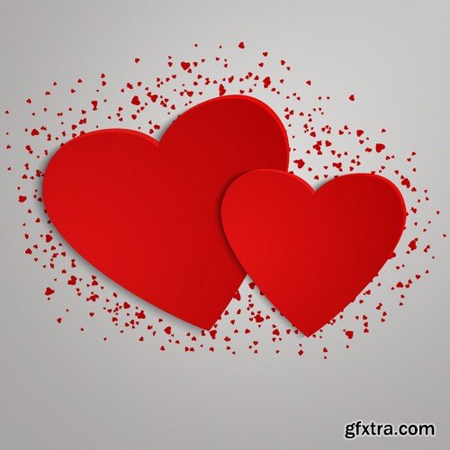 Stock Vectors - Happy Valentine's Day, 25xEPS