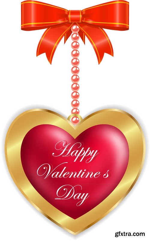 Stock Vectors - Happy Valentine's Day, 25xEPS