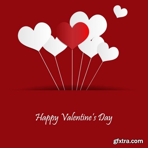 Stock Vectors - Happy Valentine's Day, 25xEPS