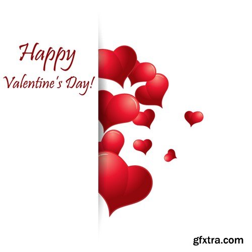 Stock Vectors - Happy Valentine's Day, 25xEPS