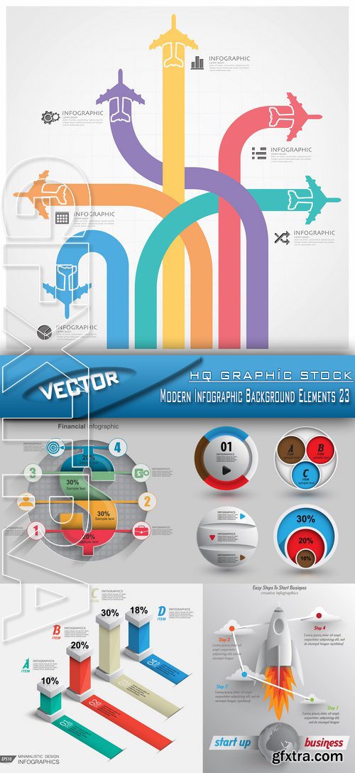 Stock Vector - Modern Infographic Background Elements 23