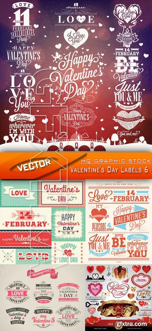 Stock Vector - Valentine's Day Labels 6