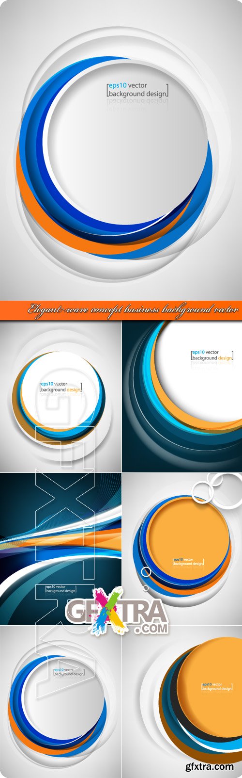 Elegant wave concept business background vector