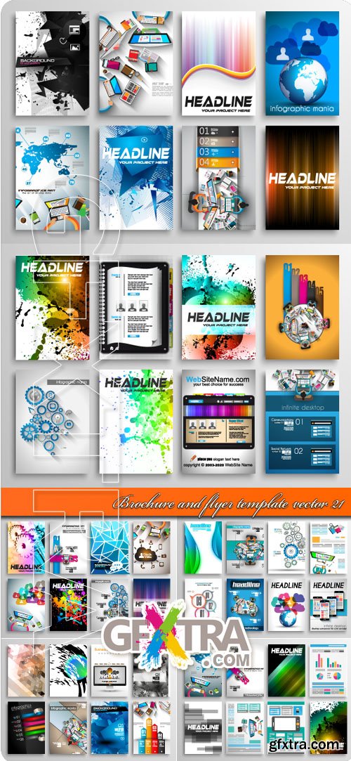 Brochure and flyer template vector 21