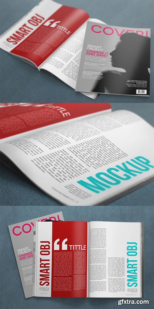 3 Magazine Mock up Templates 4K