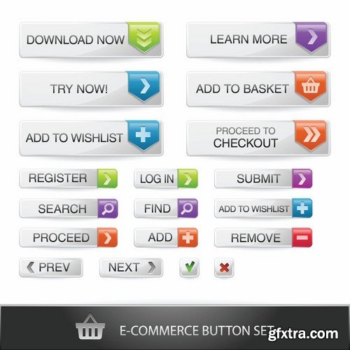 Web Buttons Pack - 25x EPS